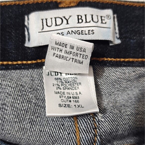 Judy Blue Jeans Womens Plus 1XL Blue Skinny High Rise Stretch Dark Denim Jegging - Picture 5 of 10